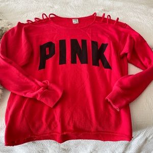 5 VS PINK SWEAT SHIRTS AND SHIRT. Size large ❤️